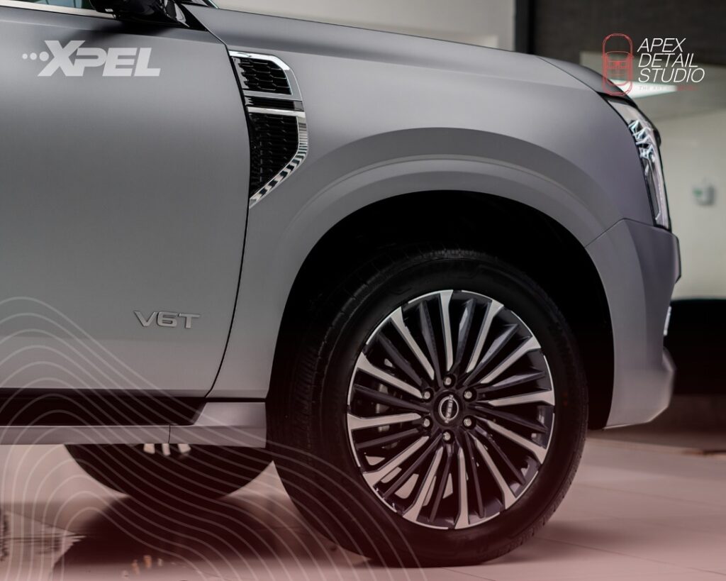 Nissan Patrol receiving premium care and protection with XPEL Stealth Protection Film at Apex Detail Studio. 