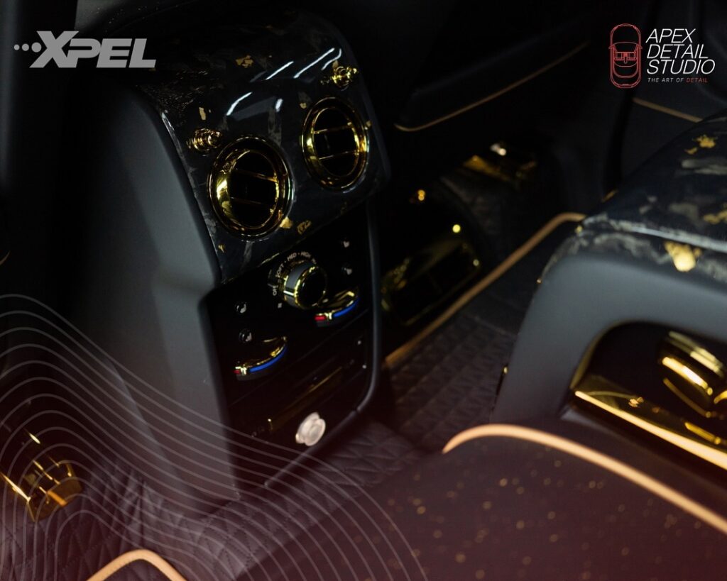 The exquisite Mansory Cullinan Linea D’oro wrapped in XPEL Ultimate Plus Protection Film. 
