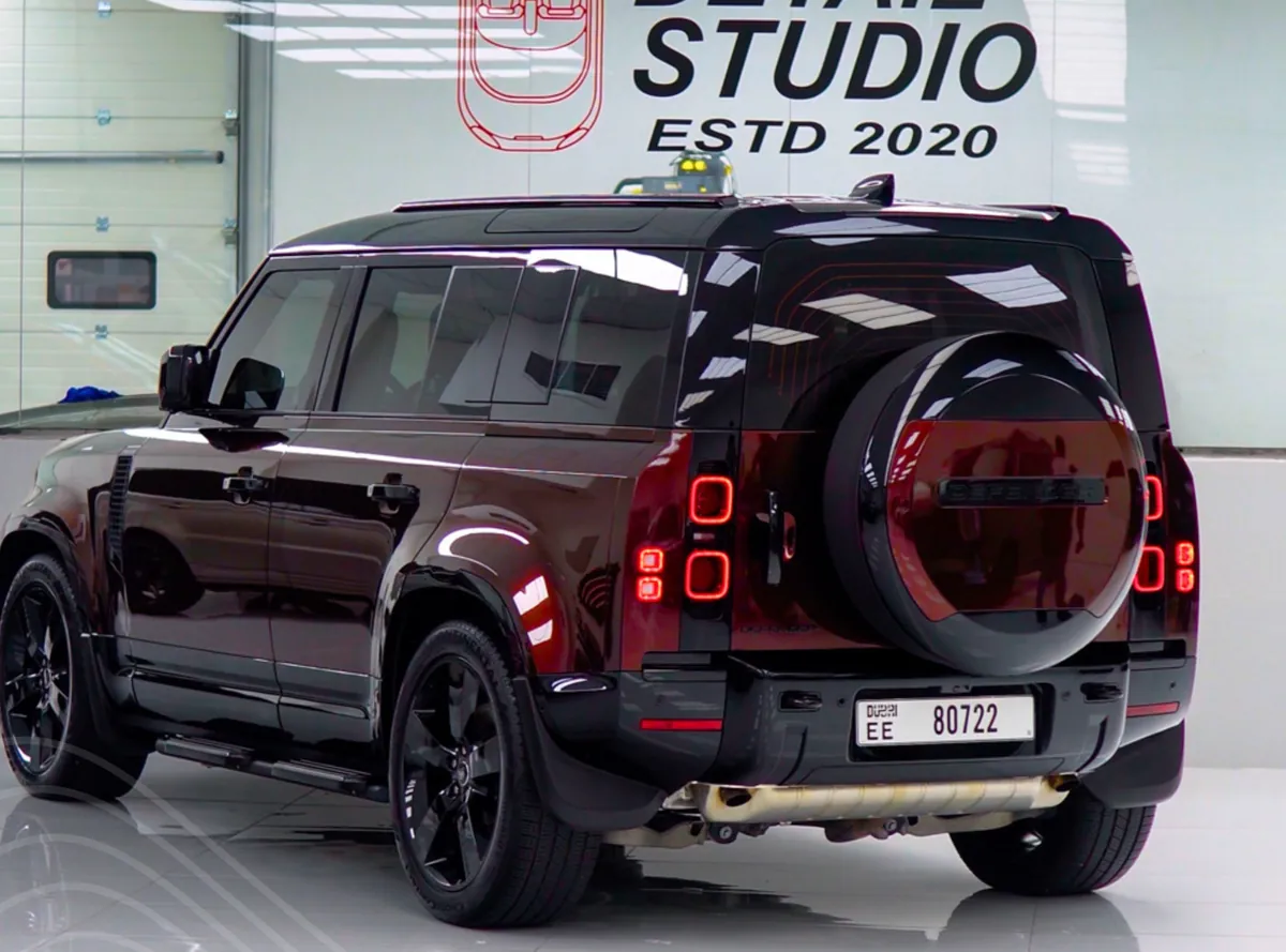 Land Rover Defender after, Black to Sedona Red colour PPF