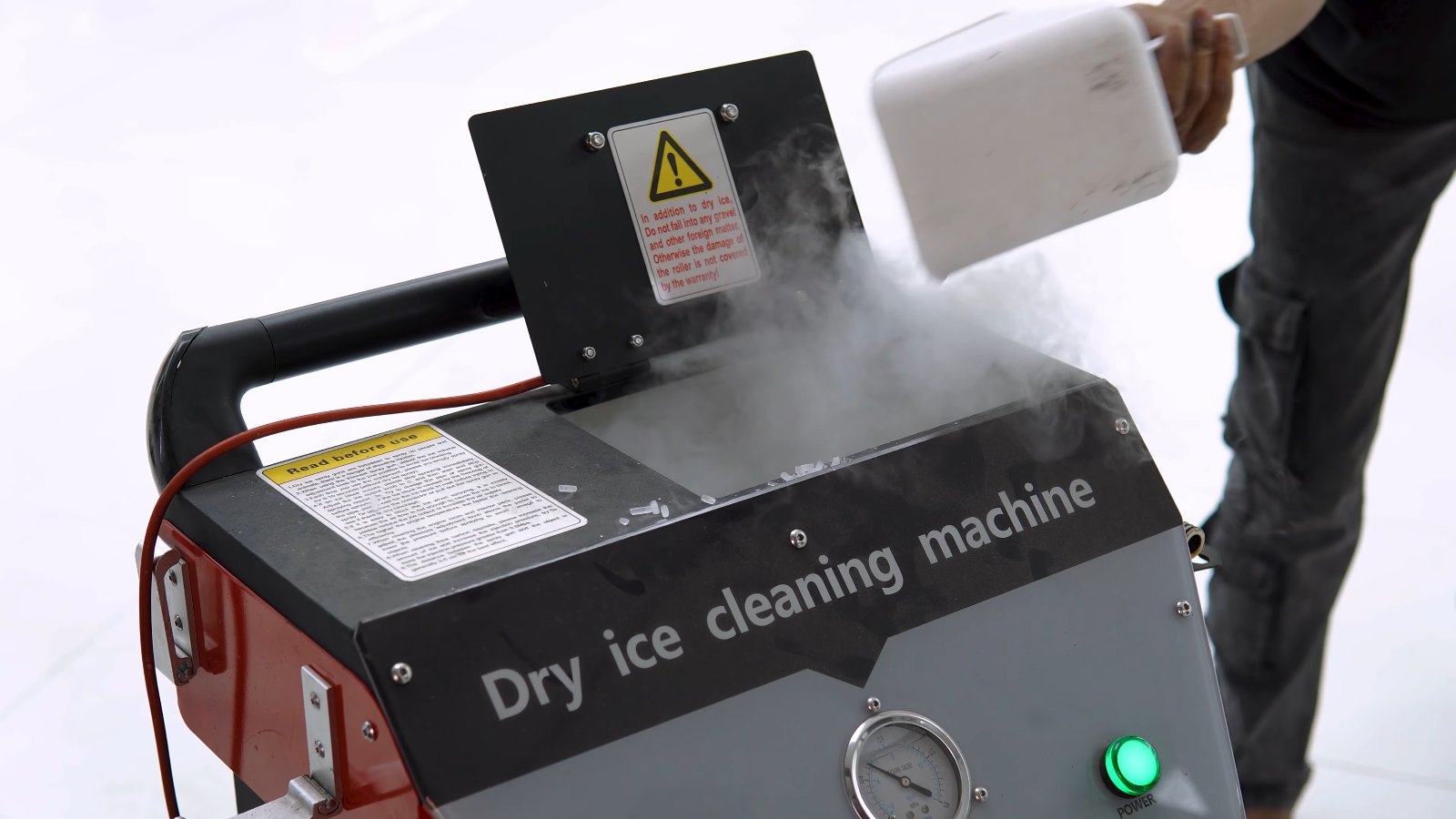 Dry ice cleaning machine at Apex Detail Studio Dubai