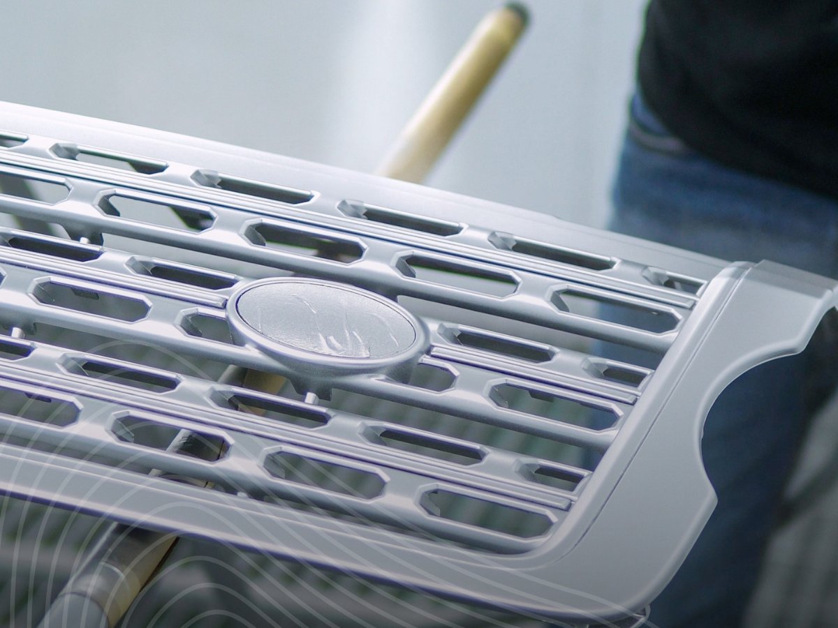 Front grille refinished in the Apex Detail Studio paint booth for an OEM+ build